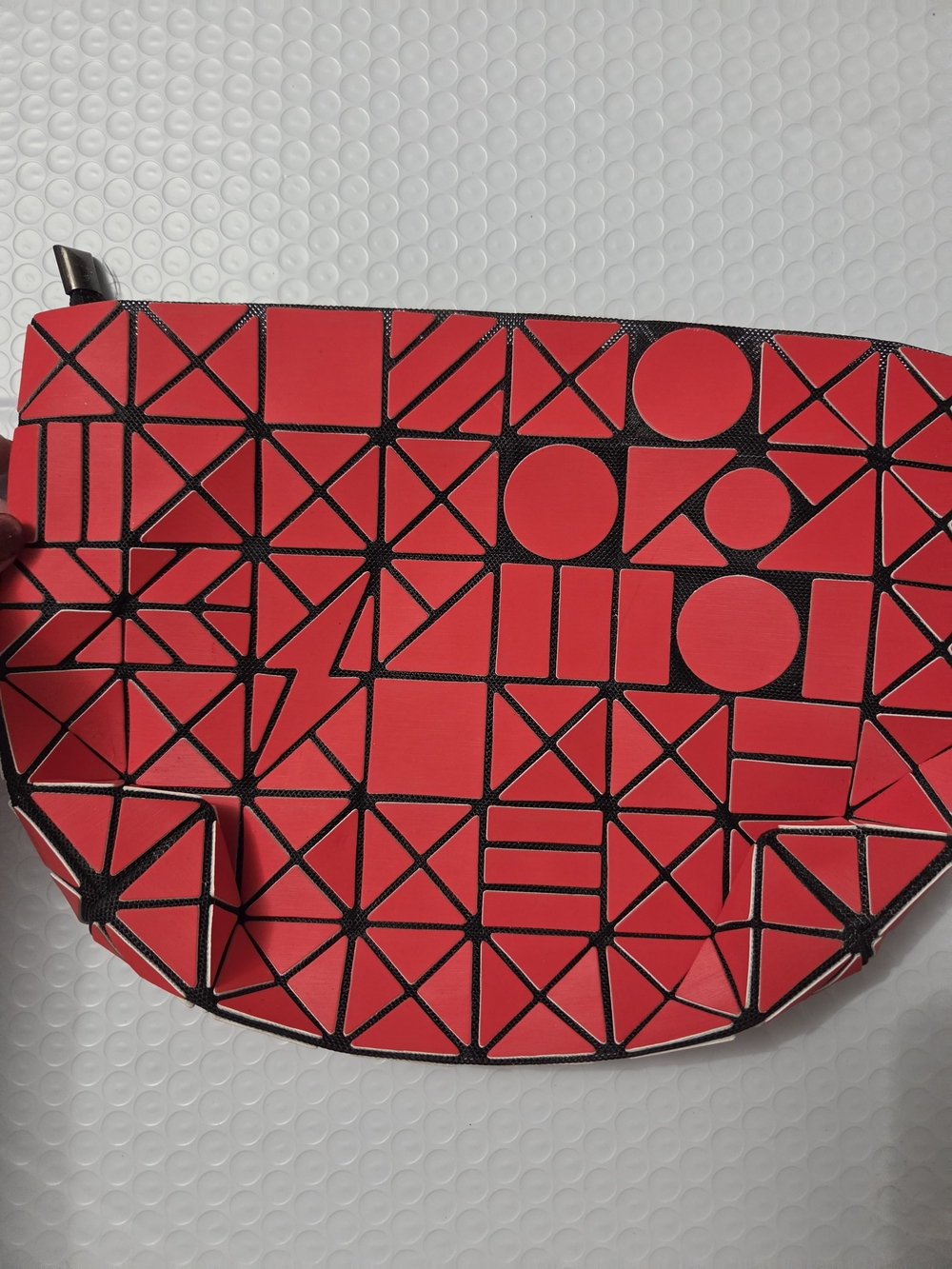 Red Geometric Women’s Clutch Bag